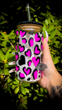 Heart Overflow Glass Can Tumbler