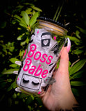 Boss Babe Lash & Latte Glass Can