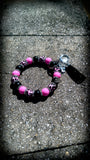 🖤💗🐆 Wild Pink Leopard Silicone Beaded Wristlet – Hot Pink, Black & Animal Print