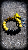 🌻💛🖤 Golden Sunflower Silicone Beaded Wristlet