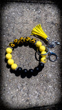 🌻💛🖤 Golden Sunflower Silicone Beaded Wristlet