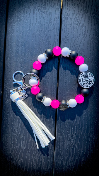 🎀🩷 Pray on It • Faith Pop Silicone Beaded Wristlet