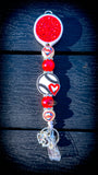 ❤️⚾✨ Philly Heart Game Day Silicone Beaded Badge Reel